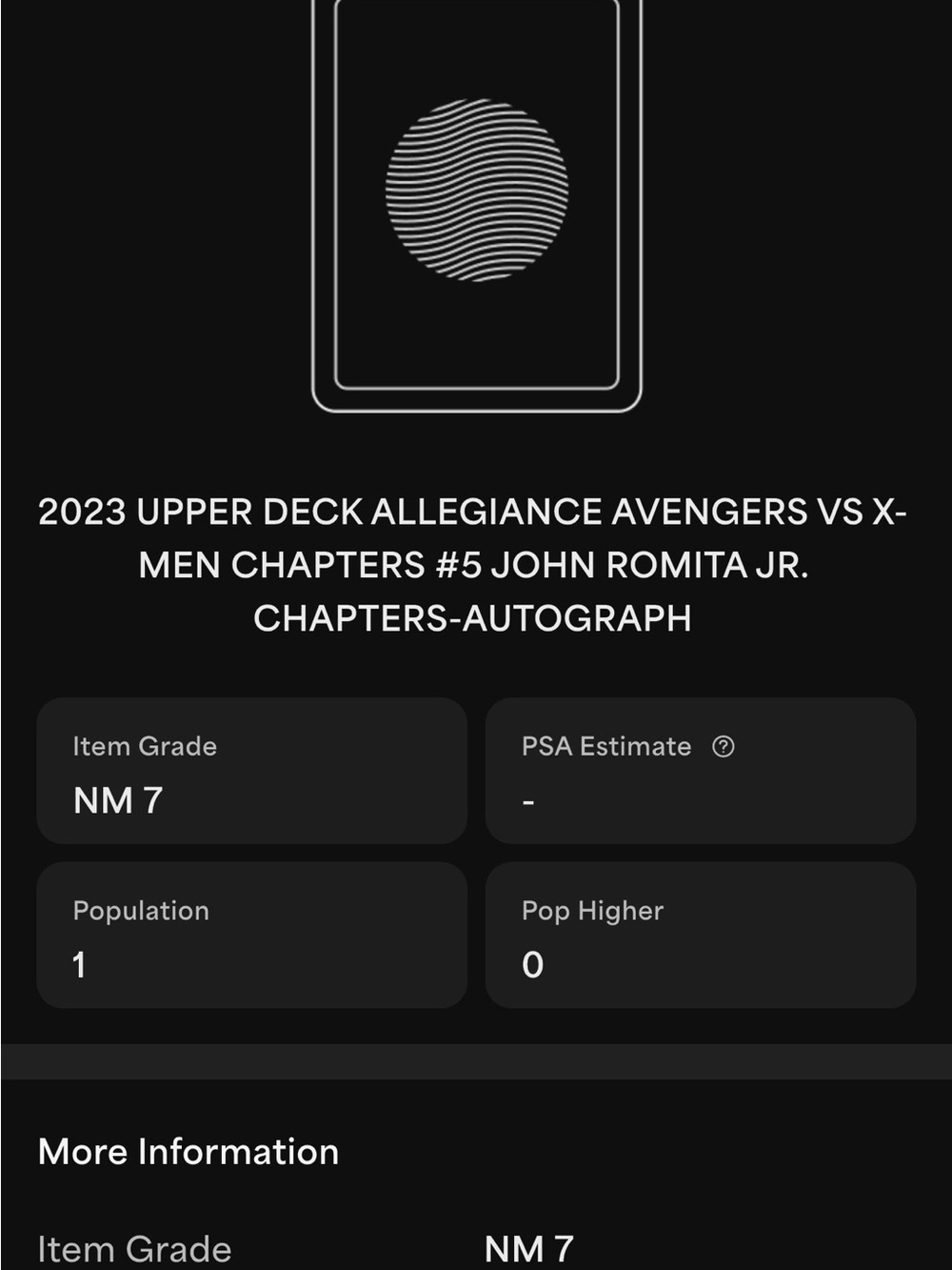 2023 Allegiance AVX Avengers #5 John Romita Jr Chapters - Auto POP 1 - Picture 8 of 8
